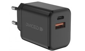 Dviced Wall charger 35W GaN 1 USB-A, 1 USB-C EU w cable, Black (DV221009)